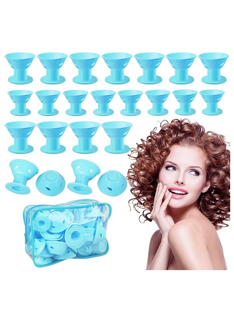 Zikra 40Pcs Silicone Hair Curlers No Heat Clip Soft with a Storage Bag for Women Girls Long Short by (Large and Small Sizes) - Image 1