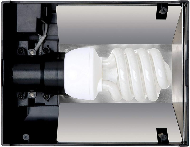 Exo Terra Compact Top Terrarium Cover with Reflector for Nano Tanks - E27 Socket, 20 x 9 x 15cm, Black - Image 1