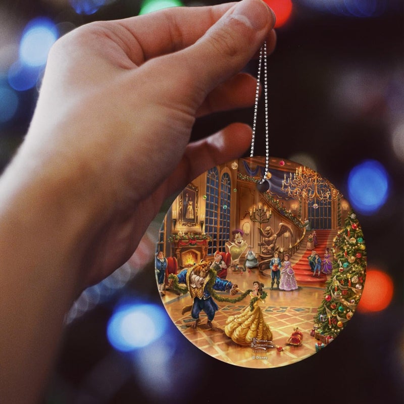 تريند سيترز Disney - Beauty and the Beast - Christmas Celebration - 3.5 Starfire Prints Hanging Glass Print Accessory - Collectible Collectible | حقيبة هدايا مجانية مخملية - Image 5