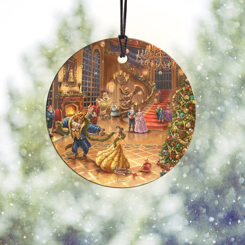 تريند سيترز Disney - Beauty and the Beast - Christmas Celebration - 3.5 Starfire Prints Hanging Glass Print Accessory - Collectible Collectible | حقيبة هدايا مجانية مخملية - Image 3