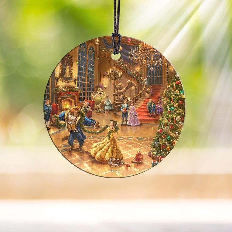 تريند سيترز Disney - Beauty and the Beast - Christmas Celebration - 3.5 Starfire Prints Hanging Glass Print Accessory - Collectible Collectible | حقيبة هدايا مجانية مخملية - Image 4