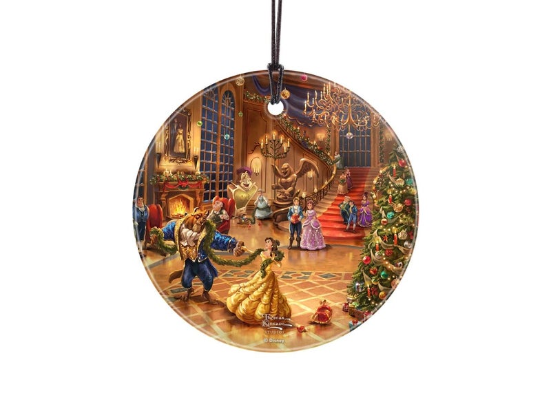 تريند سيترز Disney - Beauty and the Beast - Christmas Celebration - 3.5 Starfire Prints Hanging Glass Print Accessory - Collectible Collectible | حقيبة هدايا مجانية مخملية - Image 1