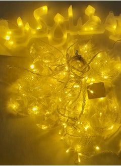 Yuwell Ramadan Light 3 Meter 136 LED String Light LED Decorative Light Multi Modes Operated Light With 3-Pin Plug For Ramadan Decoration Light Eid Decoration Light Warm White With Ramadan Kareem Sign Star And Moon Curtain Lights  - Image 3
