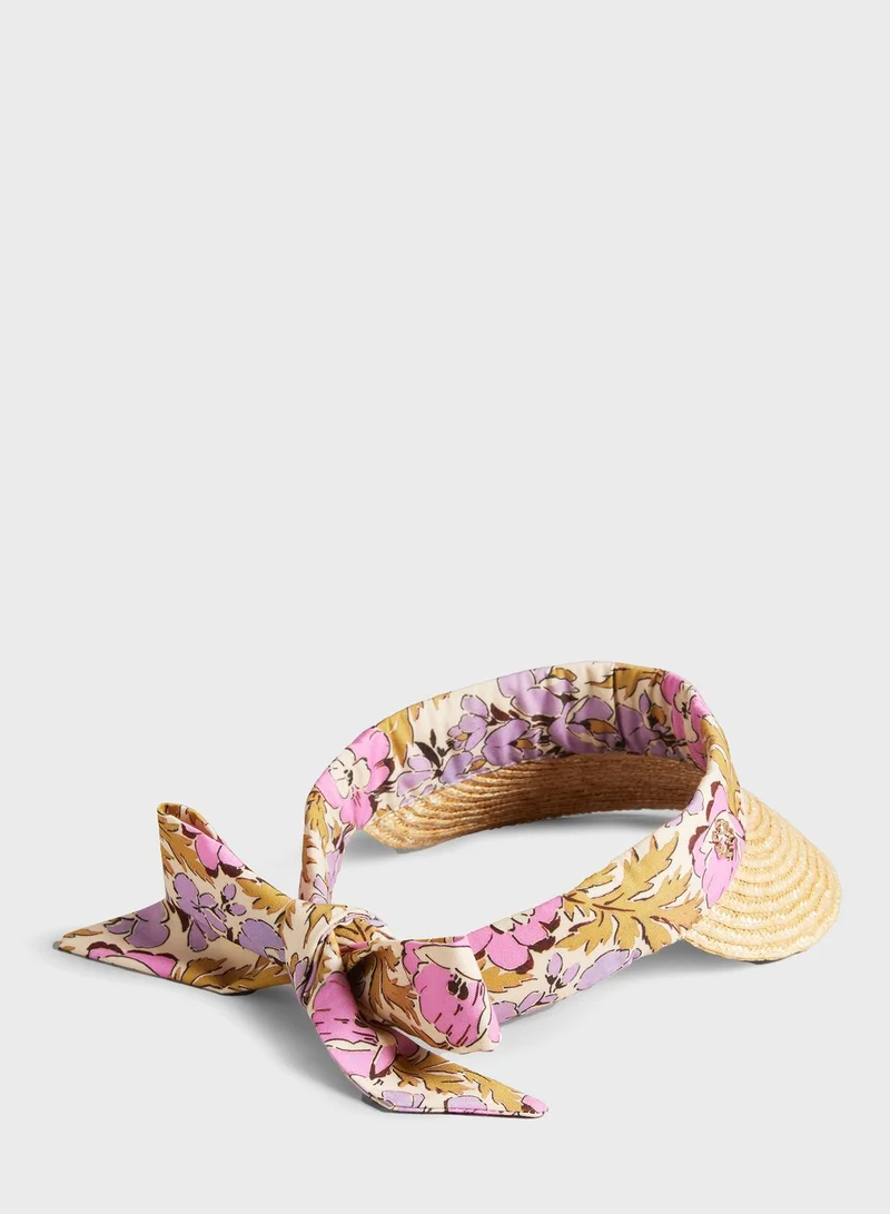 Ted Baker Kylow Printed Straw Visor for Women | Best Price 