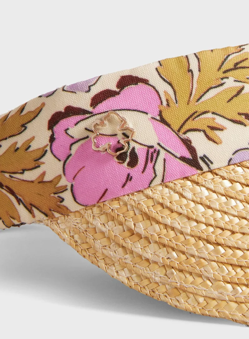 Ted Baker Kylow Printed Straw Visor for Women | Best Price  display picture 3
