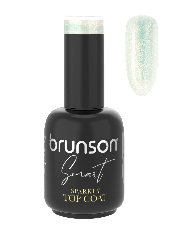 brunson Gel Nail Polish Sparkly Top Gel Polish 15ml Top Coat for Nails Long Lasting Gel Polish Top Coat Gel for Chip Free Shine Strengthens Weak Brittle Nails Promotes Nail Health Soak Off UV Gel Polish