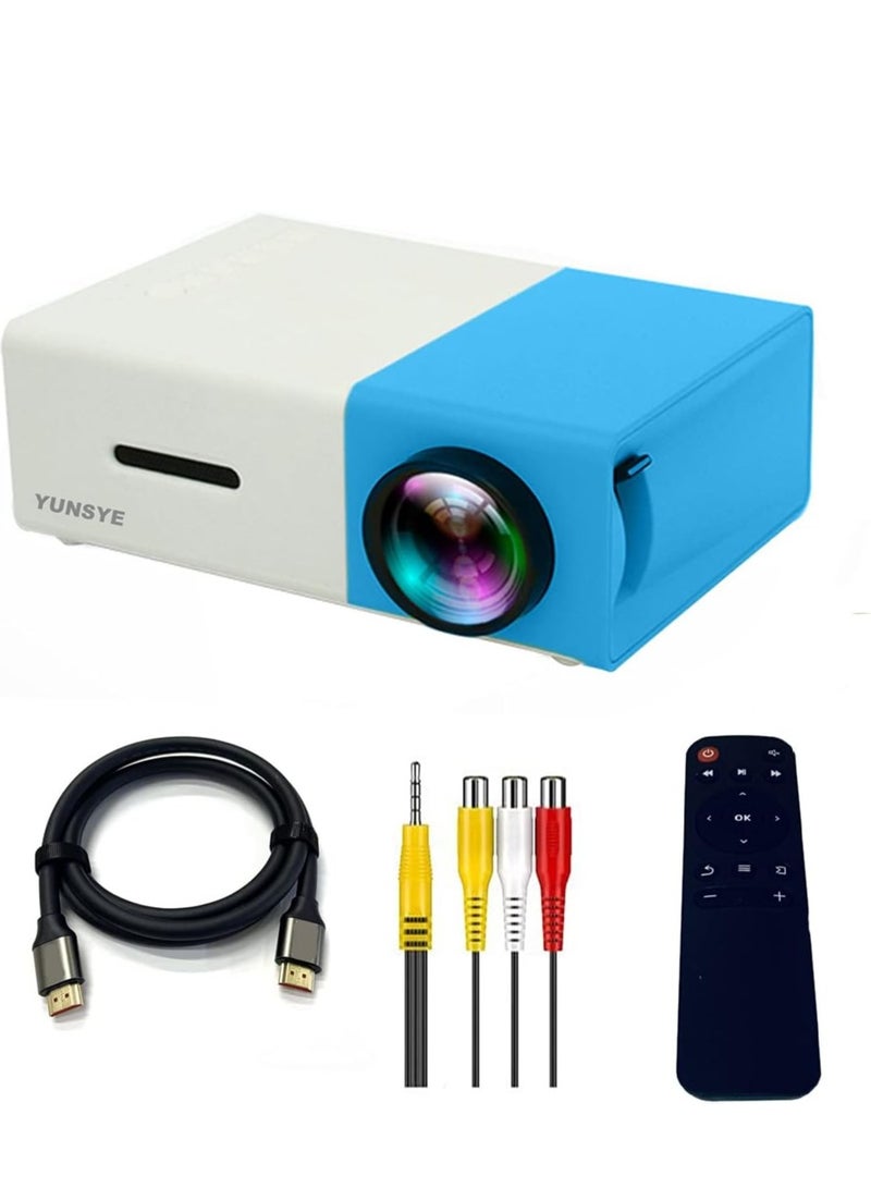 YUNSYE Mini Projector, Portable Projector, Kids Gift, Outdoor Movie Projector, LED Video Projector for Home Theater Movie Projector with HDMI USB TV AV Interfaces and Remote Control - Image 1