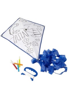 Vitacelli 2 Pcs Diy Kites For Kids Kite Making Kit Bulk Decorating Coloring Kite Red And Blue Beach Kite For Outdoor Games And Activities  - Image 2