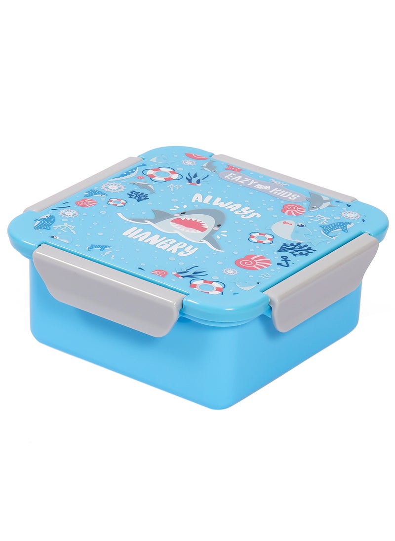 Eazy Kids Lunch Box With BPA And Phthalates Free Material, Shark - Blue, 650Ml  - Image 1