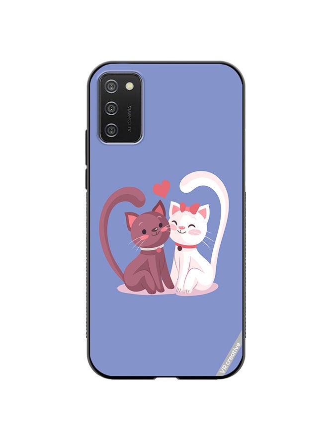 VR CREATIVE Protective Case Cover For Samsung Galaxy A02s Love Cat Design Multicolour - Image 1