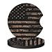 KARREAL 2 Pcs Car Cup Coasters Wood Grain American Flag Universal NonSlip Rubber Car Coasters for Cup Holders 275 inch Car Interior Accessories for Men - Image 2