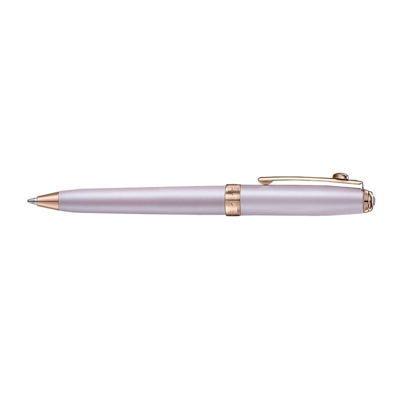 Sheaffer Gift Set - Eip Prelude Mini 9810 Pastel Pink Ballpoint Pen With Swarovski Crystal And Full-Grain Leather Credit Card Holder - Image 4