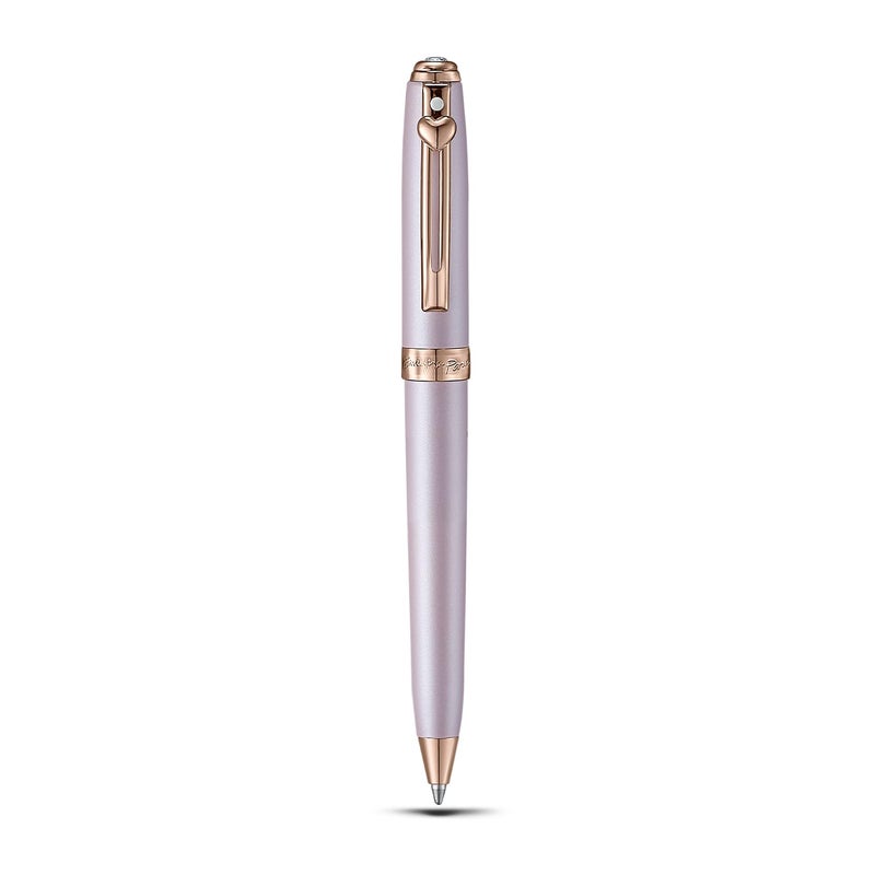 Sheaffer Gift Set - Eip Prelude Mini 9810 Pastel Pink Ballpoint Pen With Swarovski Crystal And Full-Grain Leather Credit Card Holder - Image 5