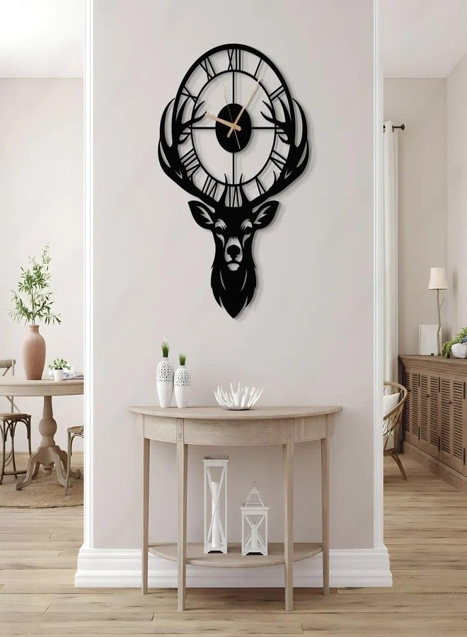 AVVIC MART Stylish Metal Analog Wall Clock for Living Room, Bedroom, Office, Kitchen, Home and Hall | Antique Fancy Big Size Modern Wall Watch for Home Decor (DA-182, 40CM), DA-182, Black - Image 2