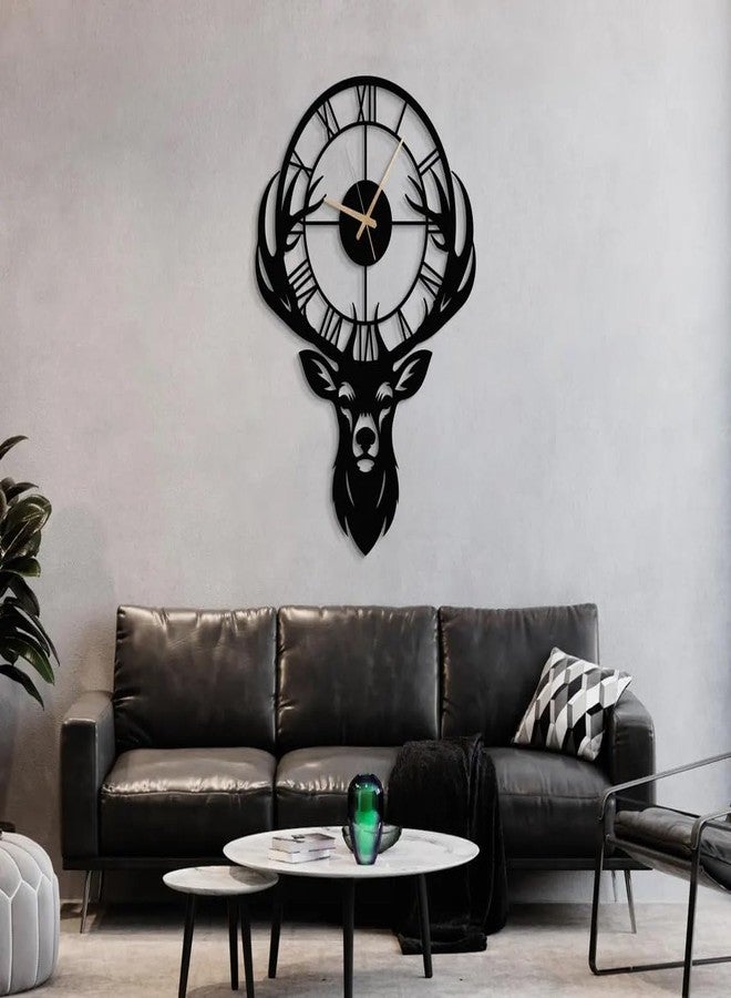 AVVIC MART Stylish Metal Analog Wall Clock for Living Room, Bedroom, Office, Kitchen, Home and Hall | Antique Fancy Big Size Modern Wall Watch for Home Decor (DA-182, 40CM), DA-182, Black - Image 3