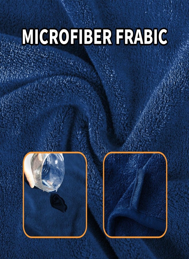 AIWEK Dog Towel Dog Bathrobe, Microfiber Super Absorbent Pet, Quick Drying Robe for After Bath, Adjustable Collar & Belly Strap Pet Cat Bath Robe Towel Blue-M - Image 4