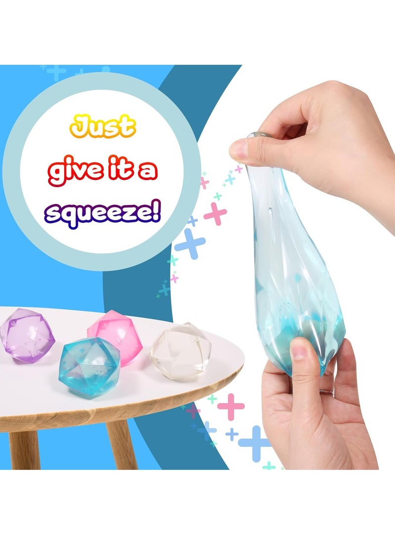 general Fidget Toys,Stress Cube Ice Squishy Stress Balls-Malt Sugar Ball-Sensory Fidget Toy for Your Best Mellow and Chill - Square Shape Hand Exercise Balls- Age 3 to Adult - Image 4