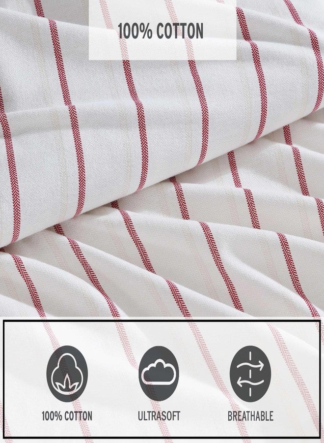 Eddie Bauer - King Bed Sheets, Cotton Flannel Bedding Set with Matching Pillowcases, Brushed for Extra Softness, Deep Pocket, Oeko-Tex Certified (Cooper Falls Red) - Image 5