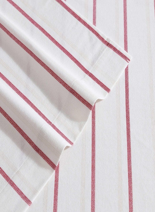 Eddie Bauer - King Bed Sheets, Cotton Flannel Bedding Set with Matching Pillowcases, Brushed for Extra Softness, Deep Pocket, Oeko-Tex Certified (Cooper Falls Red) - Image 3