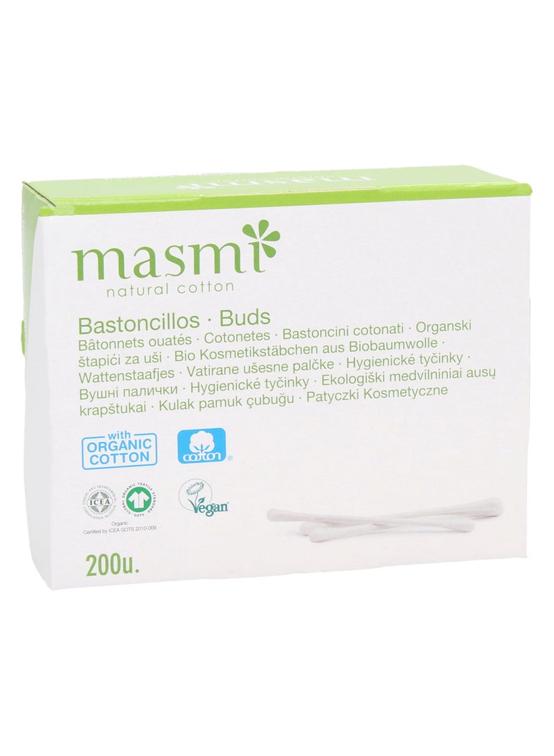 Masmi Natural Cotton Buds 200 Pack - Image 1
