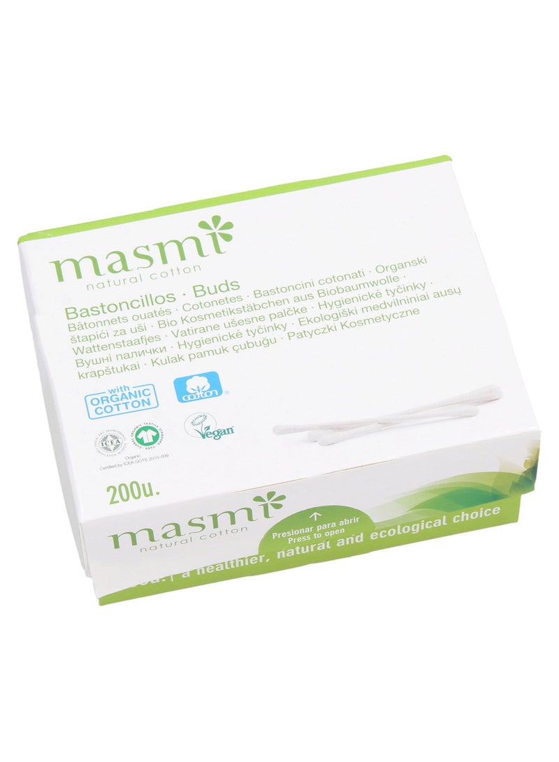 Masmi Natural Cotton Buds 200 Pack - Image 3