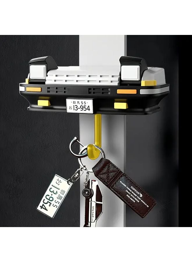 Black One Piece Car Key Hook Wall Mounted Easy Install Home Decor - Image 2