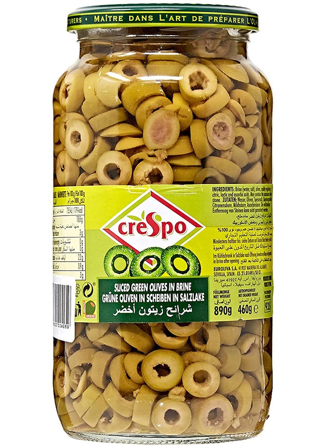 Crespo Sliced Green Olives (Jar) 890g