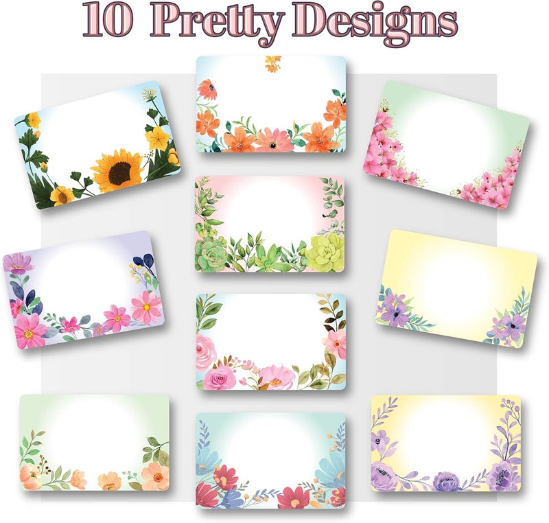KENCO 350 Pack Hello My Name is Stickers Identification Badges, 3.5" X 2.25" Peel and Stick for Conferences, Offices and Schools - Made in The USA (Floral) - Image 2