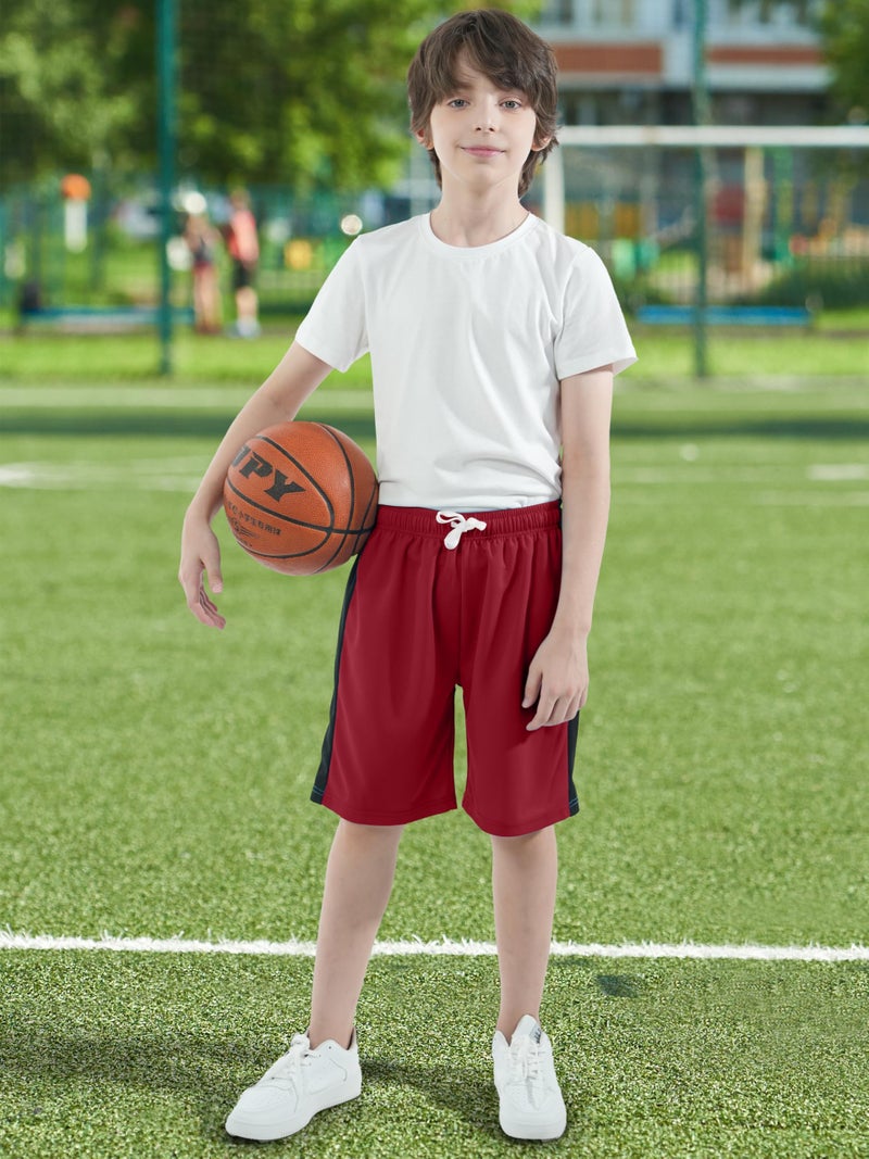 Resinta 5 Pack Boys Shorts Boys Basketball Athletic Shorts Kids Active Gym Soccer Sports Shorts Mesh Quick Dry Elastic Waist - Image 5