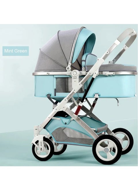 Lightweight Stroller with Extended Canopy Sit and Lay Lightweight Folding Two-Way Shock Absorption and Locking System for Newborn To 3 Years