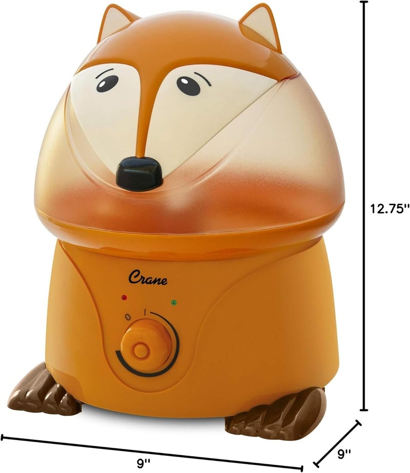 Crane 1 Gallon Animal Cool Mist Ultrasonic Humidifier for Kids' Bedroom and Nursery, Automatic Shut off, Adjustable Output, Fox - Image 5