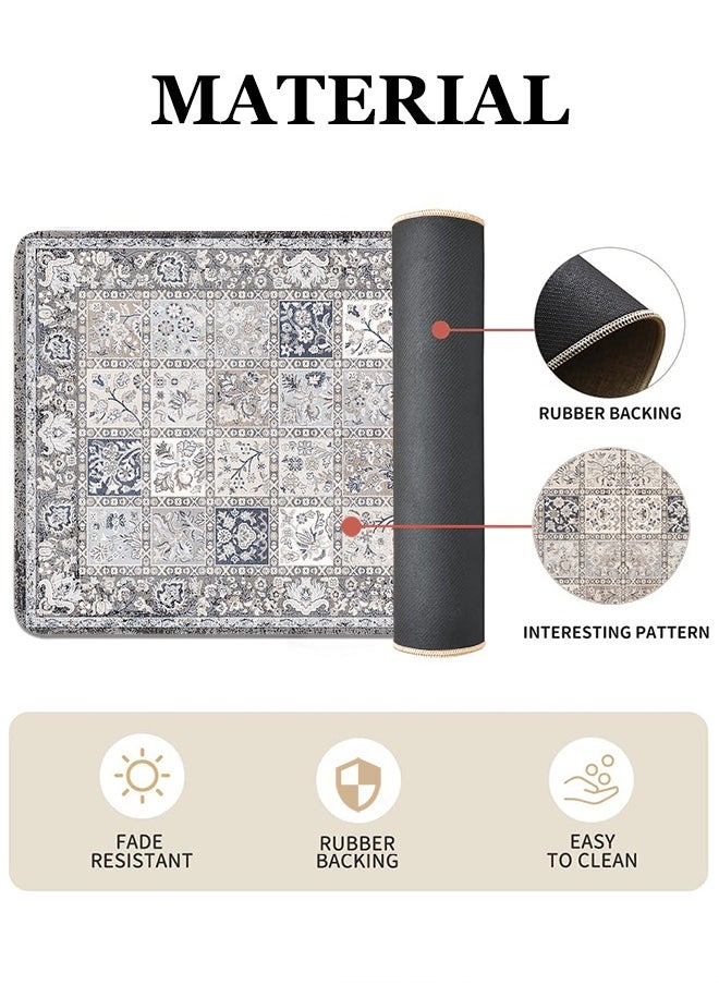 Generic 2 PCS Kitchen Floor Mats Rugs Set, Cushion Floor Carpet, Waterproof, Oil Resistant and Anti-Fatigue PU Standing Mat for Kitchen, Floor, Office, Sink, Laundry 45*75CM+45*120CM  - Image 2