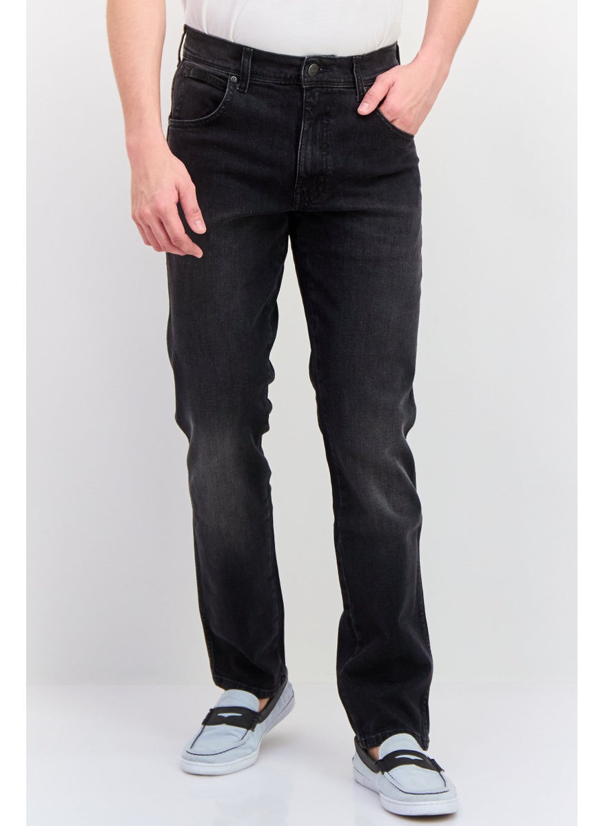 Wrangler - Men Regular Fit Washed Denim Jean, Black - Image 1