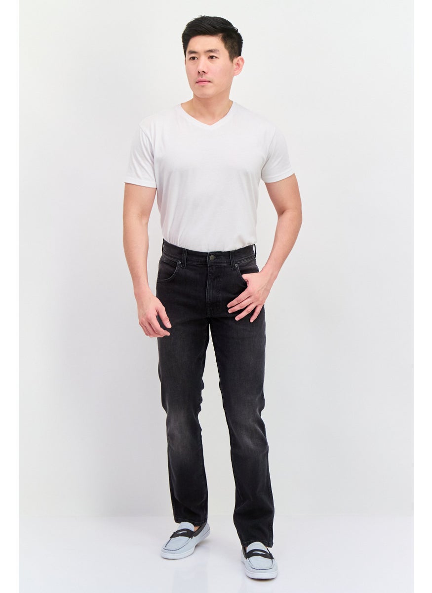 Wrangler - Men Regular Fit Washed Denim Jean, Black - Image 1