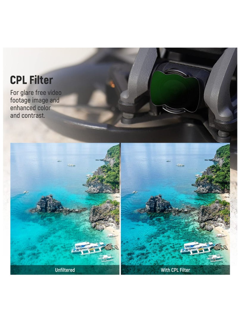SYOSI Magnetic ND/CPL Filter Set ND8/ND16/CPL/Magnetic Adapter, Compatible with DJI Avata Pro mini FPV Drone Accessories, Aluminum Alloy Frame Multi-Layer Coated HD Neutral Density Filters(3PCS)  - Image 3