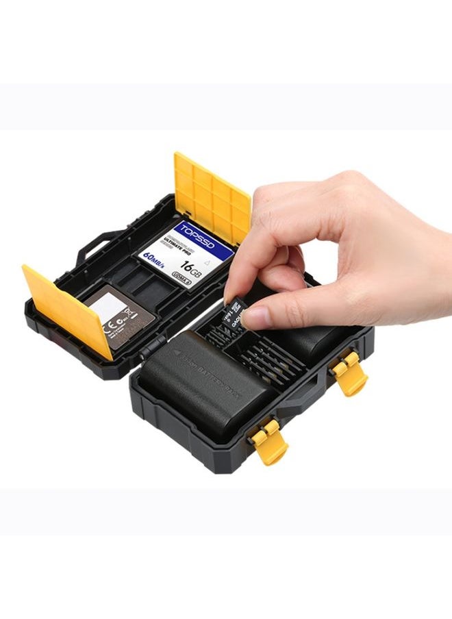 BURAQ SCB08 Camera Battery Storage Card Protection Box Battery Storage Box(Black)  - Image 1
