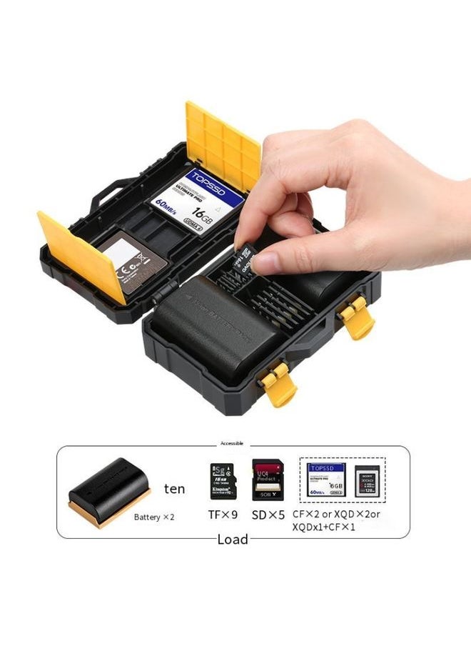 BURAQ SCB08 Camera Battery Storage Card Protection Box Battery Storage Box(Black)  - Image 3