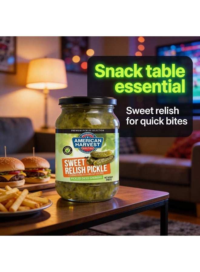 American Harvest Sweet Relish Pickle (Pickled Diced Gherkins) - Image 4