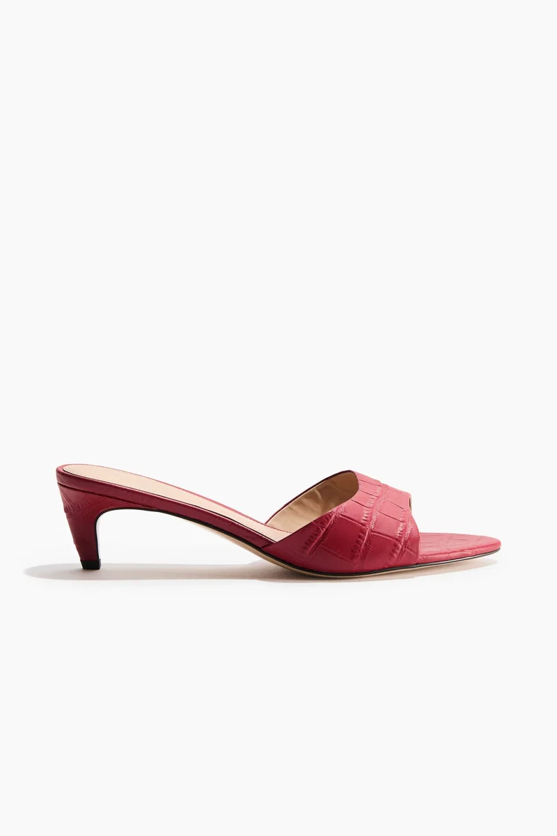 H&M Heeled leather sandals