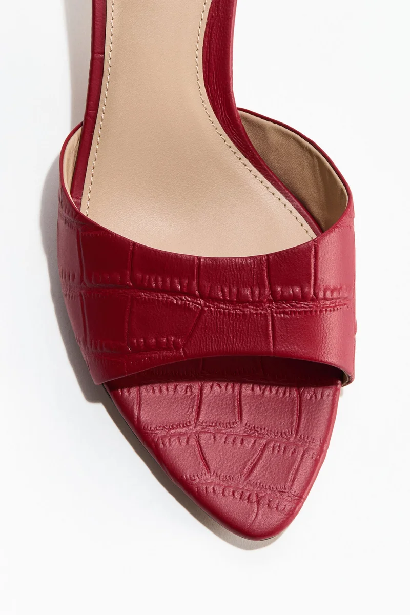 H&M Heeled leather sandals