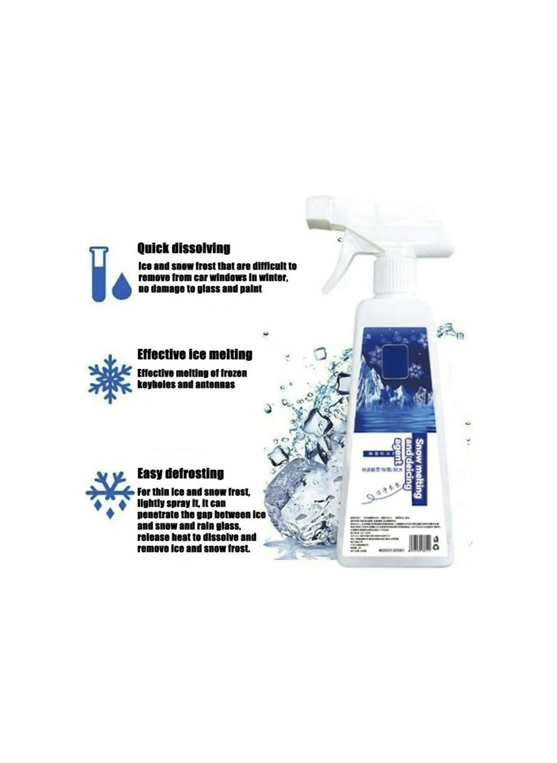 Generic - Fast-Acting Ice Melting Spray for Windshields,New Deicer Spray for Car Windshield,Fast Ice & Snow Melting Spray,Snow Spray for Windows (500ml) - Image 1