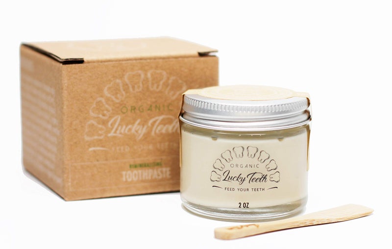 Lucky Teeth Lucky Teeth Organic Toothpaste-All Natural, Remineralizes and Fortifies Teeth and Gums. (2 oz Glass) 
