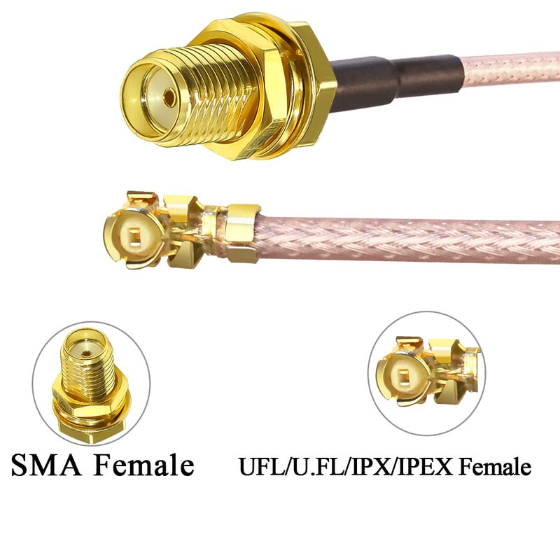TUOLNK IPX MHF1 to SMA Cable,SMA Female to U.FL IPX RG178 for GPS Module Mini PCI UFL to SMA WiFi Antenna Extension Cable 4inch (10cm) 5pcs - Image 5