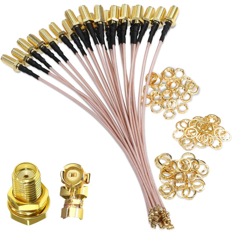 TUOLNK IPX MHF1 to SMA Cable,SMA Female to U.FL IPX RG178 for GPS Module Mini PCI UFL to SMA WiFi Antenna Extension Cable 4inch (10cm) 5pcs - Image 1