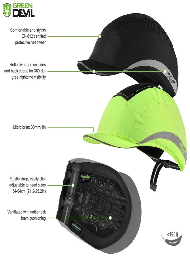 GREEN DEVIL Safety Bump Cap Super Lightweight Breathable Baseball Cap Style Head Protection Hard Hat for Men Women - Image 3