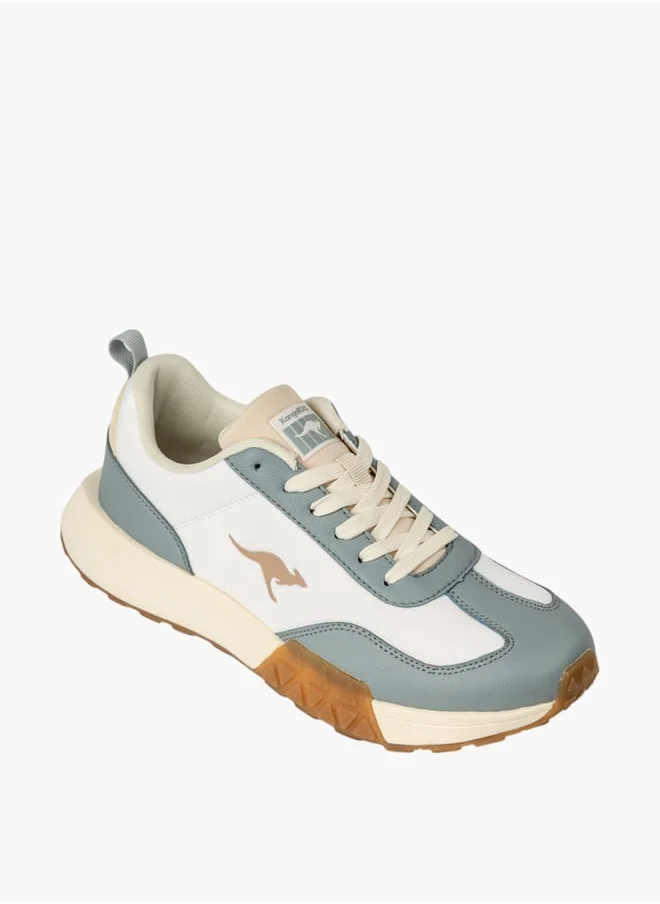 كانغاروس Womens Logo Detail Walking Shoes With Lace-Up Closure
