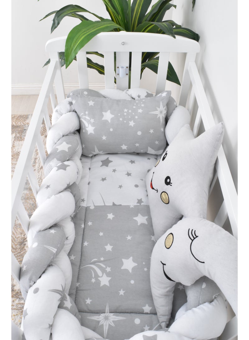 FUN MOMENT 6-Piece Baby Cot Bedspread With Snail Partitions 90×45cm - Image 3