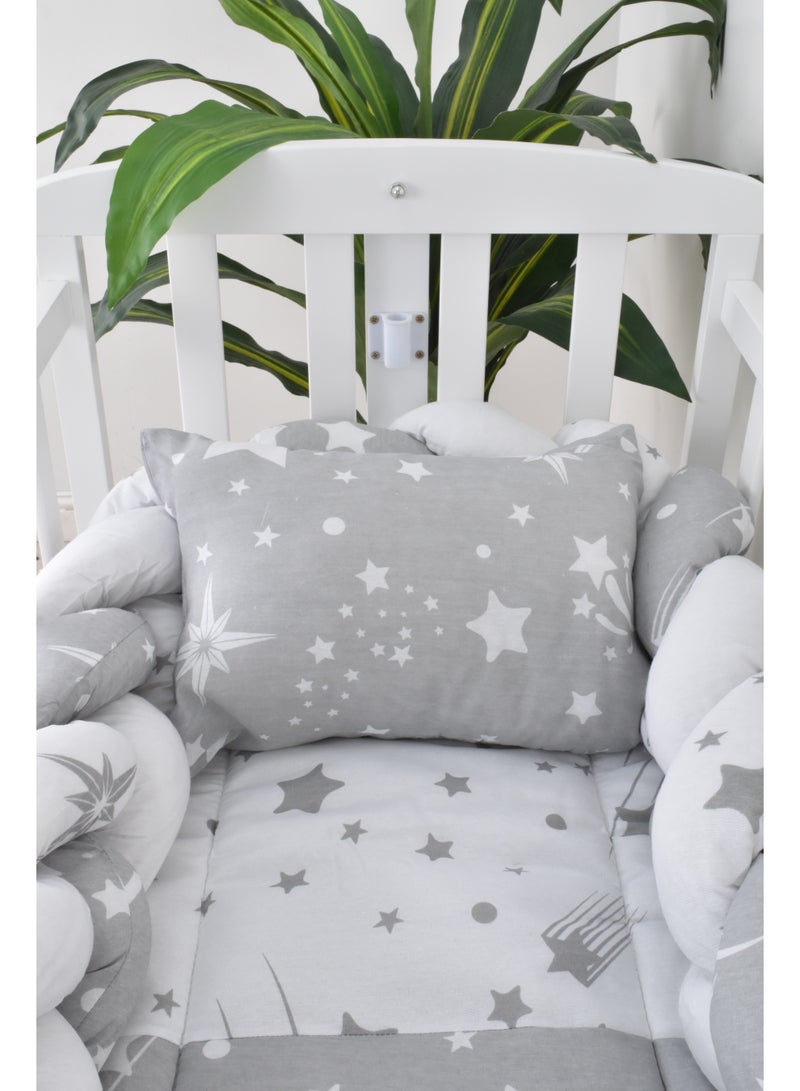 FUN MOMENT 6-Piece Baby Cot Bedspread With Snail Partitions 90×45cm - Image 4