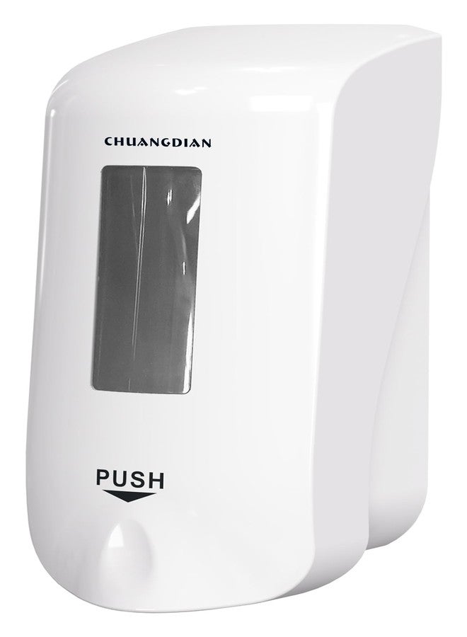CHUANGDIAN Manual Foaming Soap Dispenser,1000ml Wall Mounted Hand Soap Dispenser,Large Viewing Window,Super Easy Refills,for Commercial & Home, Pearl White - Image 1