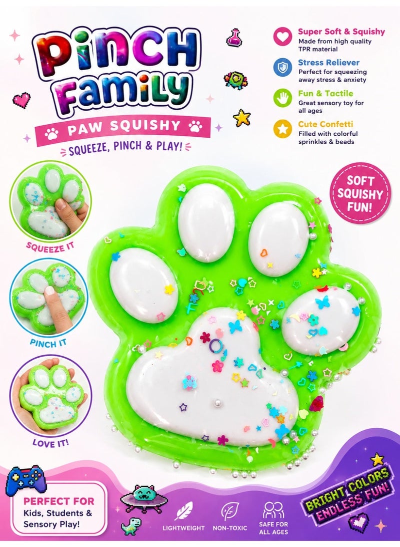 Squishies Pinch Family SET of 2, Squishy Cute Soft Silicone Big Cats Paw Fidget Stress Relief Sensory Toys Gifts for Adults Women, Cat Paw Squishy Stress Relief Toys for Kids Adults Pinch Decompression Toy Super Soft Squeeze Fidget Toys - Image 3
